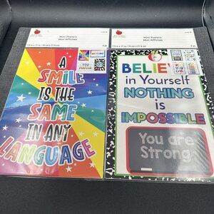Back to School Posters Welcome Motivational Learning Unity Teacher Classroom 8Pc